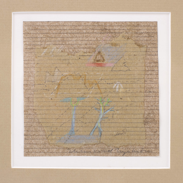 Helmtrud Nyström, blandteknik, signerad, 27x27 cm