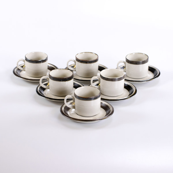 Anja Jaatinen-Winqvist, kaffeservis, 12 delar, "Karelia", Arabia