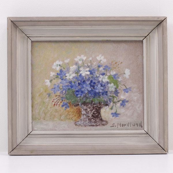 Oidentifierad konstnär, olja på pannå, signerad, 40x35 cm