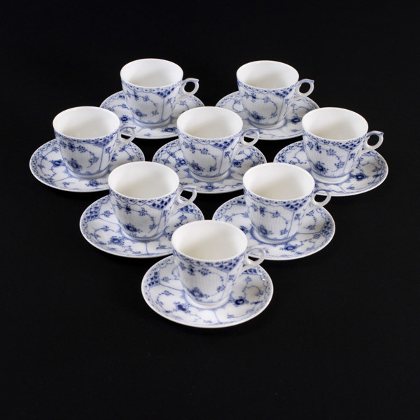 Kaffeservis, 16 delar, "Musselmalet", Royal Copenhagen