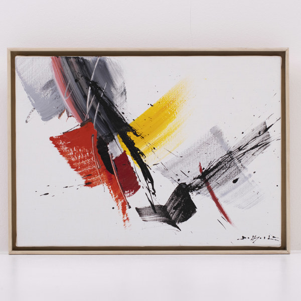 Oidentifierad konstnär, akryl på duk, signerad, 49x36 cm