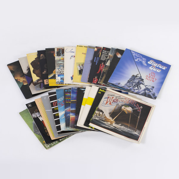 Vinylskivor, 30 st, bl a Status Quo