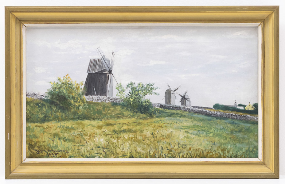 Yngve Hallberg, olja på duk, signerad, 63x40 cm