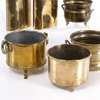 Ytterfoder, vaser, 6 delar, mässing, höjd 15,5 cm och mindre