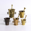 Mortlar, mässing, 5 st, höjd 16 cm och mindre