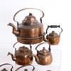 Kopparkannor, 11 delar, 18/1900-tal, höjd 24 cm och mindre