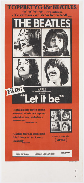 Filmaffisch, The Beatles, Let it be