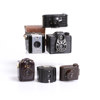 Bakelitkameror, 6 st, bl. a. Baby Brownie, 40/50-tal