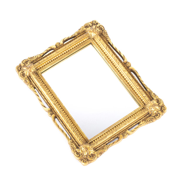 Spegel, guldfärgad, ram i skuret trä, 38x47 cm_31212a_8dc4fd40a203fc3_lg.jpeg