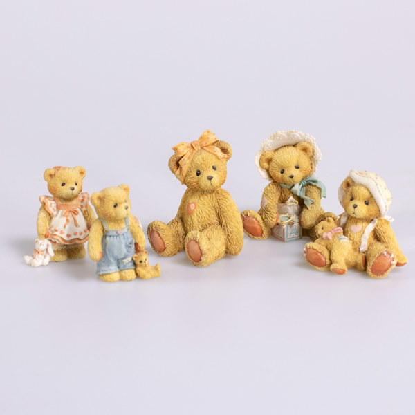 Priscilla Hillman, figuriner, 5 st, "Cherished Teddy", höjd 7,5 cm och mindre