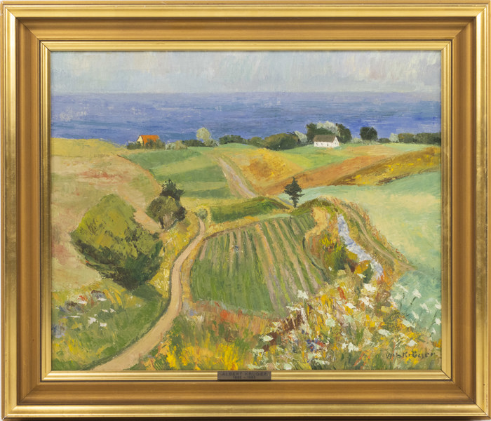 Albert Krüger, olja på duk, signerad, 69x59 cm