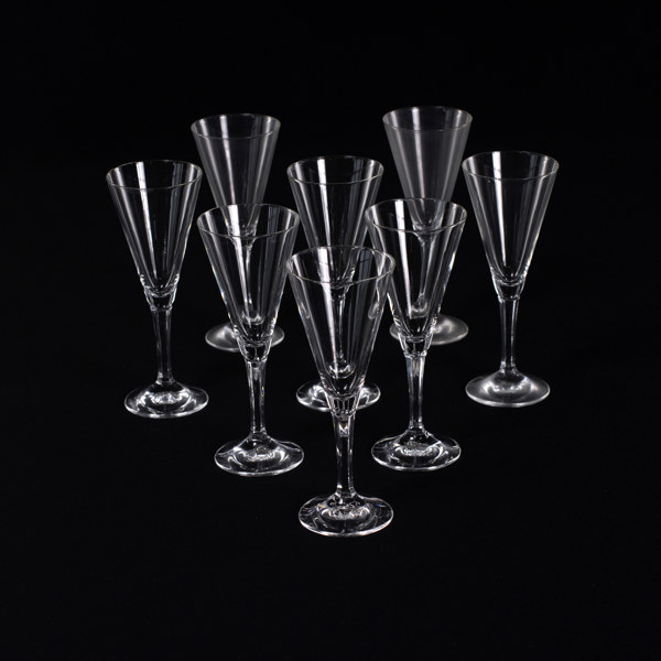 Champagneglas, 8 st, höjd 19,5 cm