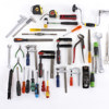 Verktygslåda, med verktyg, bl a Bahco