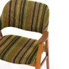 Karmstol, teak/textil, 50/60-tal
