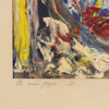 Oidentifierad konstnär, akryl på papper, signerad, 39x47 cm