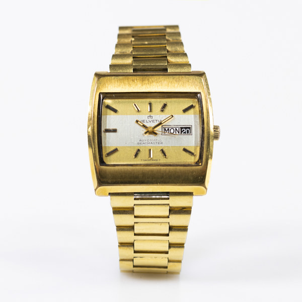 Helvetia, Beatmaster, 36 mm, guldpläterad, 70-tal