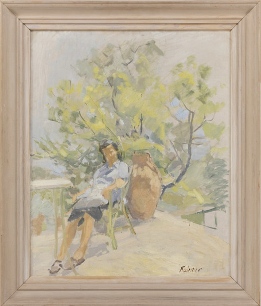 Fritz Holmer, olja på duk, signerad, 75x89 cm