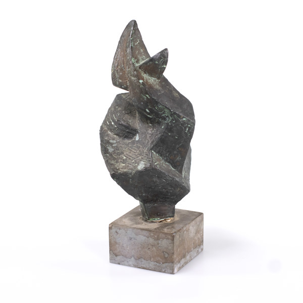 Thure Thörn, skulptur, brons, "Tupp", signerad, höjd 26 cm