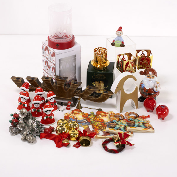 Diverse julpynt, delvis äldre, bl a Georg Jensen