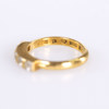 Ring, 18k Bolidenguld, med vita stenar, storlek 17,5