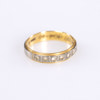 Ring, 18k guld, med vita stenar, storlek 17,75