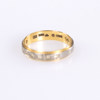 Ring, 18k guld, med vita stenar, storlek 17,75