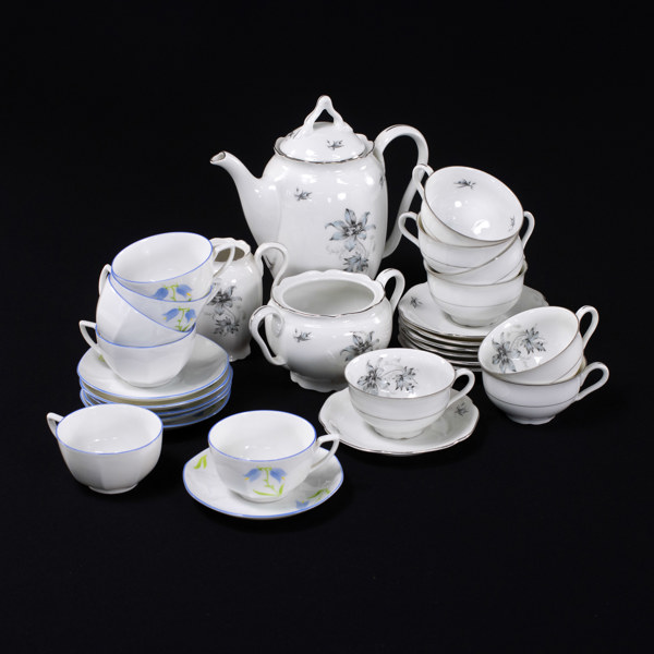 Diverse kaffegods, 29 delar, Tjeckoslovakien