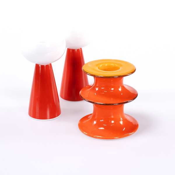 Ljusstakar, 3 st, bl a Inger Persson