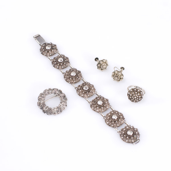 Smyckesset, 6 delar, silver