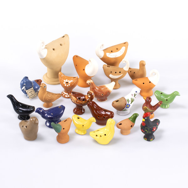 Lergökar, 23 st, keramik, höjd 18 cm och mindre
