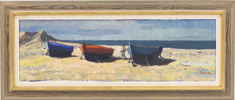 Henry Eldin, olja på duk, signerad, 83x35 cm