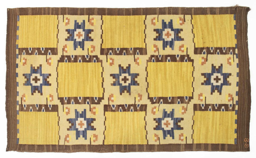 Matta, rölakan, signerad, 195x117 cm