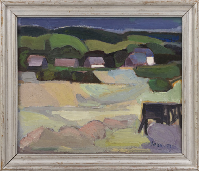 Gunnar Jonn, olja på duk, signerad, 65x56 cm