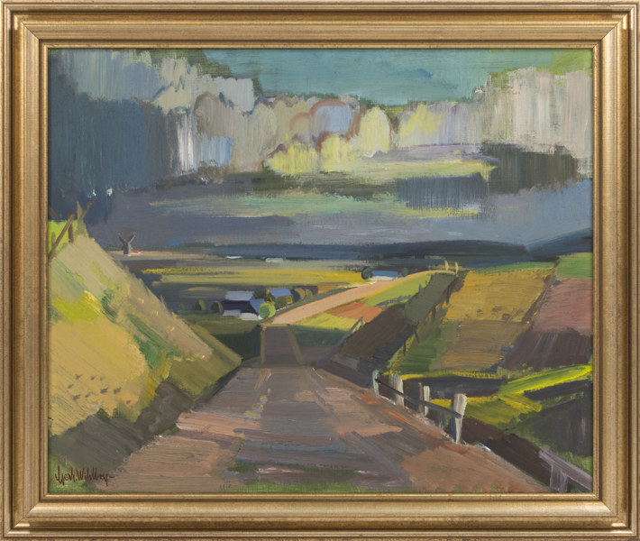 Gerhard Wihlborg, olja på pannå, signerad, 70x59 cm