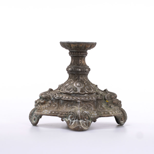 Ljusstake, metall, höjd 16 cm