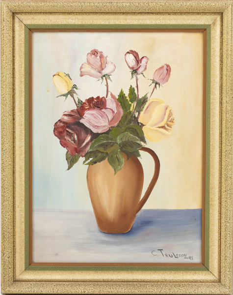 Oidentifierad konstnär, olja på pannå, signerad, 39x49 cm