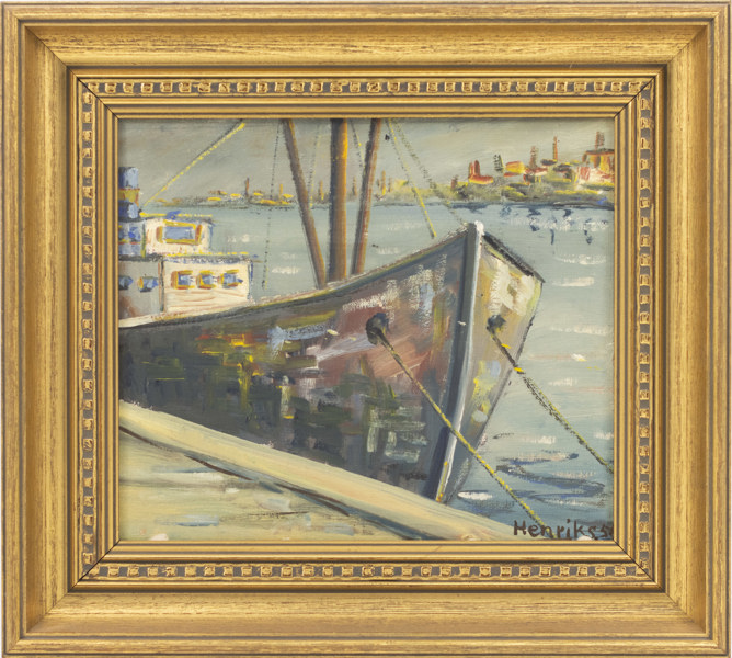 Oidentifierad konstnär, olja på pannå, signerad, 39x35 cm