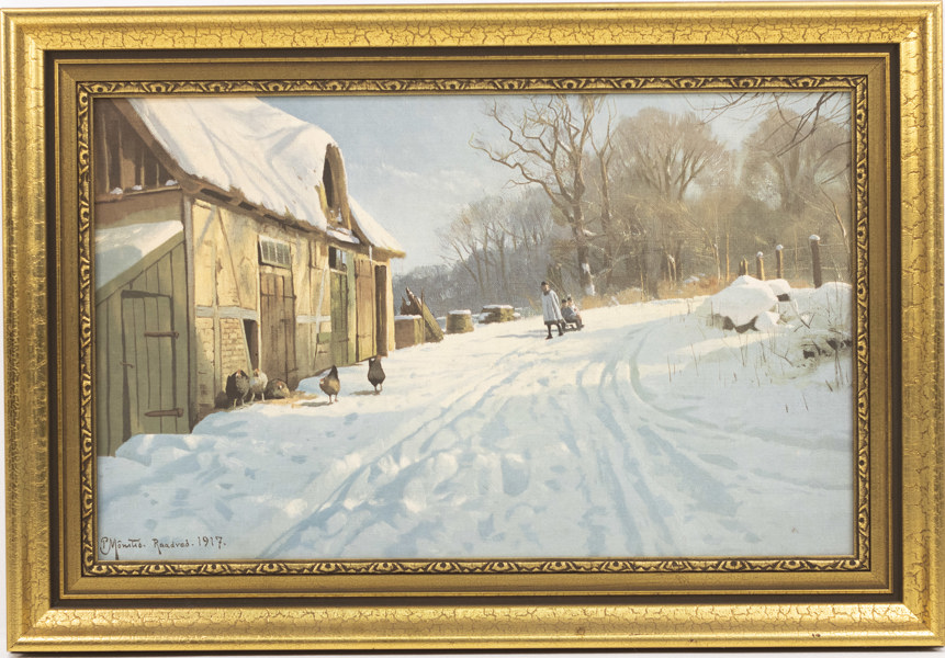 Peder Mønsted, (e.), oljetryck, 75x52 cm