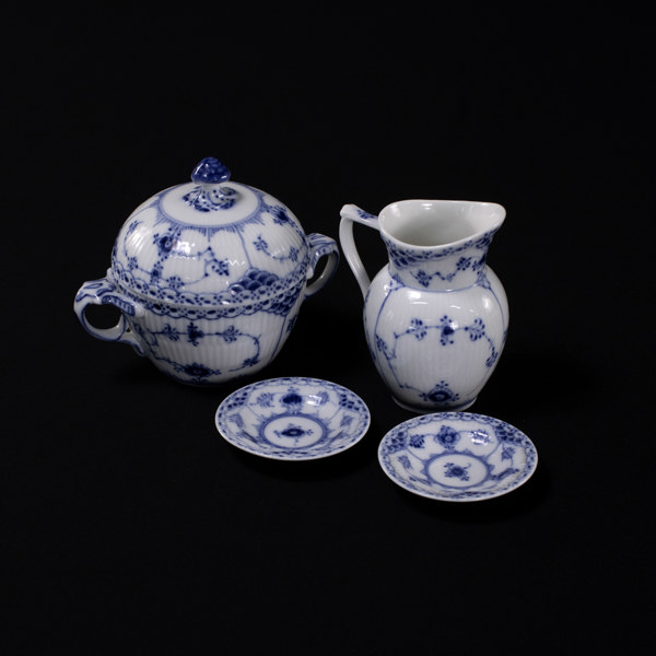 Servisdelar, 4 st, "Musselmalet", Royal Copenhagen