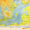 Skolkarta, Norra Europa, 50-tal, 170x220 cm