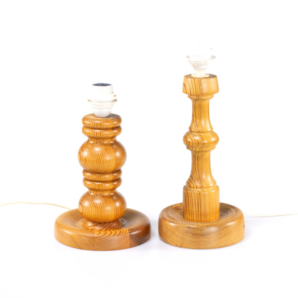 Bordslampor, 2 st, furu, Markslöjd, högsta 37 cm