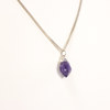Halsband, silver, hänge med ametist