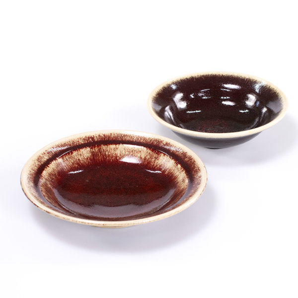 Kjell Bolinder, skålar, 2 st, signerade, Ø 22,5 cm och mindre