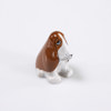 Lisa Larson, figurin, "Basset", Åhlens Stengods, höjd 9 cm