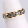 Ring, 18k guld, 6 st brillianter, storlek 15,75, vikt 3,0 gram