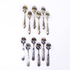 Teskedar, silver, 6 + 6 st, vikt 117,9 gram