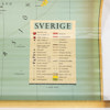 Skolkarta, Sverige, 60-tal, 137x190 cm