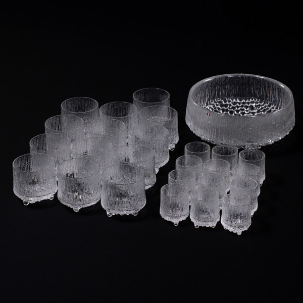 Tapio Wirkkala, glasservis, 26 delar, "Ultima Thule", Iittala