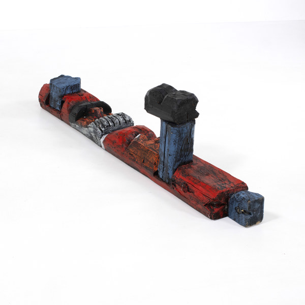 Calle Örnemark, träskulptur, signerad, höjd ca 170 cm