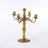 Kandelaber, femarmad, mässing, höjd 34 cm